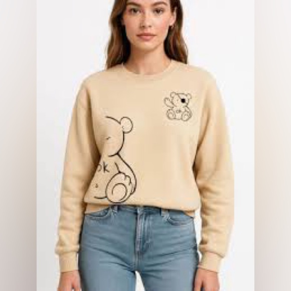 Cute Teddy Bear Graphic Sweatshirt – Size L